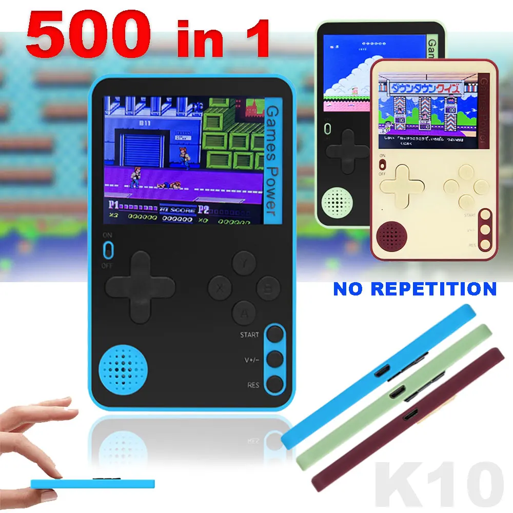 Portable 500 Classic Games Console